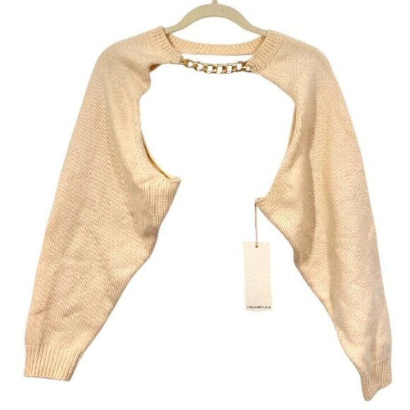 Pixie Market Bolero Shrug Cashmere Wool Blend One Size Ivory New - Picture 1 of 4